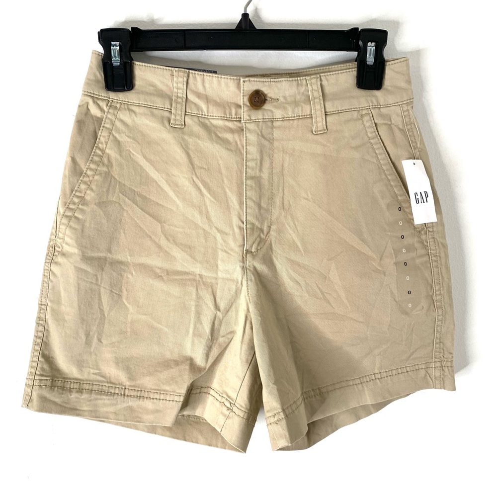 GAP Girlfriend Khaki 5” Inseam Shorts Stretch High Rise NWT
